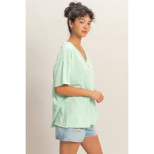 Load image into Gallery viewer, Washed V-Neck Oversized Tee