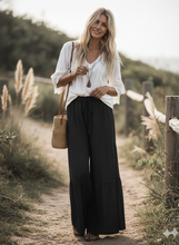 Load image into Gallery viewer, Linen Blend Tiered Wide Leg Palazzo Pants~ coming June 24th