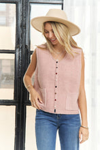 Load image into Gallery viewer, Kiley Knit Vest w/ Pom Pom Buttons