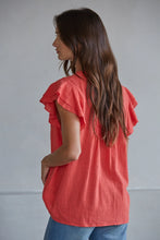 Load image into Gallery viewer, Logan Woven Cotton Linen Flutter Top~ in several colors