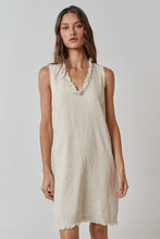 Load image into Gallery viewer, Kaia Linen/Cotton  Frayed Dress
