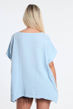 Load image into Gallery viewer, Finola Mixed Media Seam Notch Top