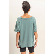 Load image into Gallery viewer, Washed V-Neck Oversized Tee
