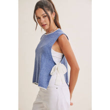 Load image into Gallery viewer, In February Ribbon Whipstitch Sweater Vest