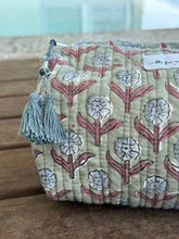 Load image into Gallery viewer, Block Printed Toiletry/Cosmetic/Travel Bags (3sizes)
