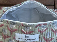 Load image into Gallery viewer, Block Printed Toiletry/Cosmetic/Travel Bags (3sizes)