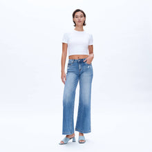 Load image into Gallery viewer, Olsen Mid Rise Distressed Jeans