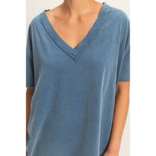 Load image into Gallery viewer, Washed V-Neck Oversized Tee