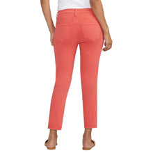 Load image into Gallery viewer, Jag Women&#39;s Cassie Mid Rise Slim Straight Leg Pants~ in blue and Salsa &amp; Tan
