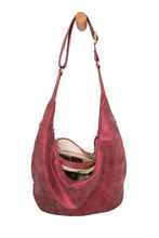 Load image into Gallery viewer, Black Rochelle Faux Suede Large Crescent Hobo~ several colors
