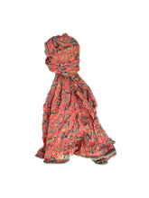 Load image into Gallery viewer, Voile Scarves w/ pom pom edging