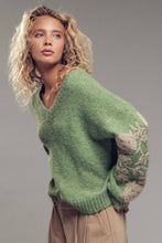 Load image into Gallery viewer, James Floral Embroidered V-Neck Sweater
