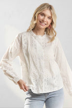 Load image into Gallery viewer, Ariette Eyelet Button Down  Blouse
