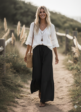 Load image into Gallery viewer, Linen Blend Tiered Wide Leg Palazzo Pants~ coming June 24th
