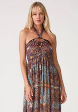 Load image into Gallery viewer, Bohemian Floral Smocked Halter Maxi Dress
