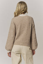Load image into Gallery viewer, Farrah Contrast Scalloped Trim Cardigan
