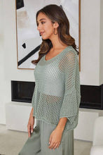 Load image into Gallery viewer, Forest Night Crochet Knit Top
