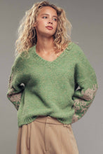 Load image into Gallery viewer, James Floral Embroidered V-Neck Sweater
