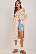 Load image into Gallery viewer, Nordic Fair Isle  Long Cardigan~ 11/4 arrival

