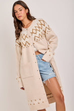 Load image into Gallery viewer, Nordic Fair Isle  Long Cardigan~ 11/4 arrival

