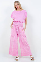 Load image into Gallery viewer, Dunes Mineral Wash Wide leg Cropped pants

