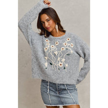 Load image into Gallery viewer, Jane Floral Embroidered Sweater Top
