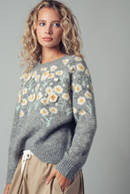 Load image into Gallery viewer, Urban Daizy Embossed Floral Knit Sweater~ coming soon
