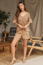 Load image into Gallery viewer, Ally Cotton Mesh Top~ Camel
