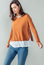 Load image into Gallery viewer, Urban Daizy Double Layer Stripe Rib Knit Top~ in many colors
