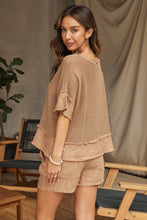 Load image into Gallery viewer, Ally Cotton Mesh Top~ Camel
