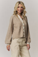 Load image into Gallery viewer, Farrah Contrast Scalloped Trim Cardigan
