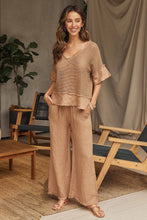 Load image into Gallery viewer, Ally Cotton Mesh Top~ Camel
