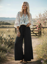 Load image into Gallery viewer, Linen Blend Tiered Wide Leg Palazzo Pants~ coming June 24th
