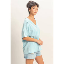 Load image into Gallery viewer, Washed V-Neck Oversized Tee
