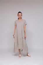 Load image into Gallery viewer, Saga Cotton/Linen Sharkbite Dress~ in several colors
