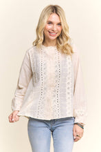 Load image into Gallery viewer, Ariette Eyelet Button Down  Blouse
