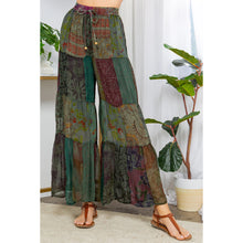 Load image into Gallery viewer, Retro Revival: Long Flared Patchwork Pants
