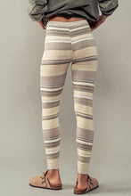 Load image into Gallery viewer, Hannah Multi Striped Sweater Knit Winter Leggings
