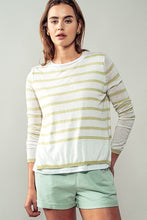 Load image into Gallery viewer, Urban Daizy Double Layer Stripe Rib Knit Top~ in many colors
