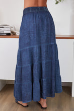 Load image into Gallery viewer, Mineral Wash Tiered Maxi Skirt
