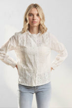 Load image into Gallery viewer, Ariette Eyelet Button Down  Blouse
