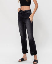 Load image into Gallery viewer, Flying Monkey High Rise Button up cuffed Jeans
