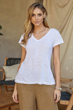 Load image into Gallery viewer, RAW EDGE S/S V-NECK T-SHIRT~ also in white
