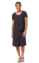 Load image into Gallery viewer, Tulip Button Tee in Black

