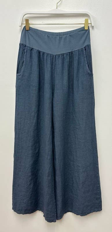 Easy Beach Linen Pants~Blue