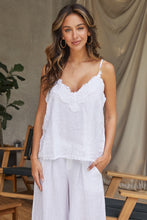 Load image into Gallery viewer, ITALIAN LINEN LACE TRIM CAMI~ also in blush
