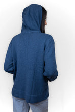 Load image into Gallery viewer, Avalin Slub Cotton Hoodie~ In Navy &amp; White &amp; Peacock
