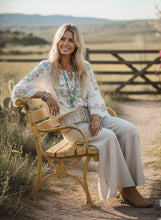 Load image into Gallery viewer, Linen Blend Tiered Wide Leg Palazzo Pants~ coming June 24th
