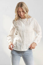Load image into Gallery viewer, Ariette Eyelet Button Down  Blouse
