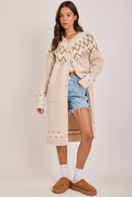 Load image into Gallery viewer, Nordic Fair Isle  Long Cardigan~ 11/4 arrival
